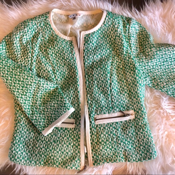 CAbi Jackets & Blazers - Cabi Clover Green and White blazer